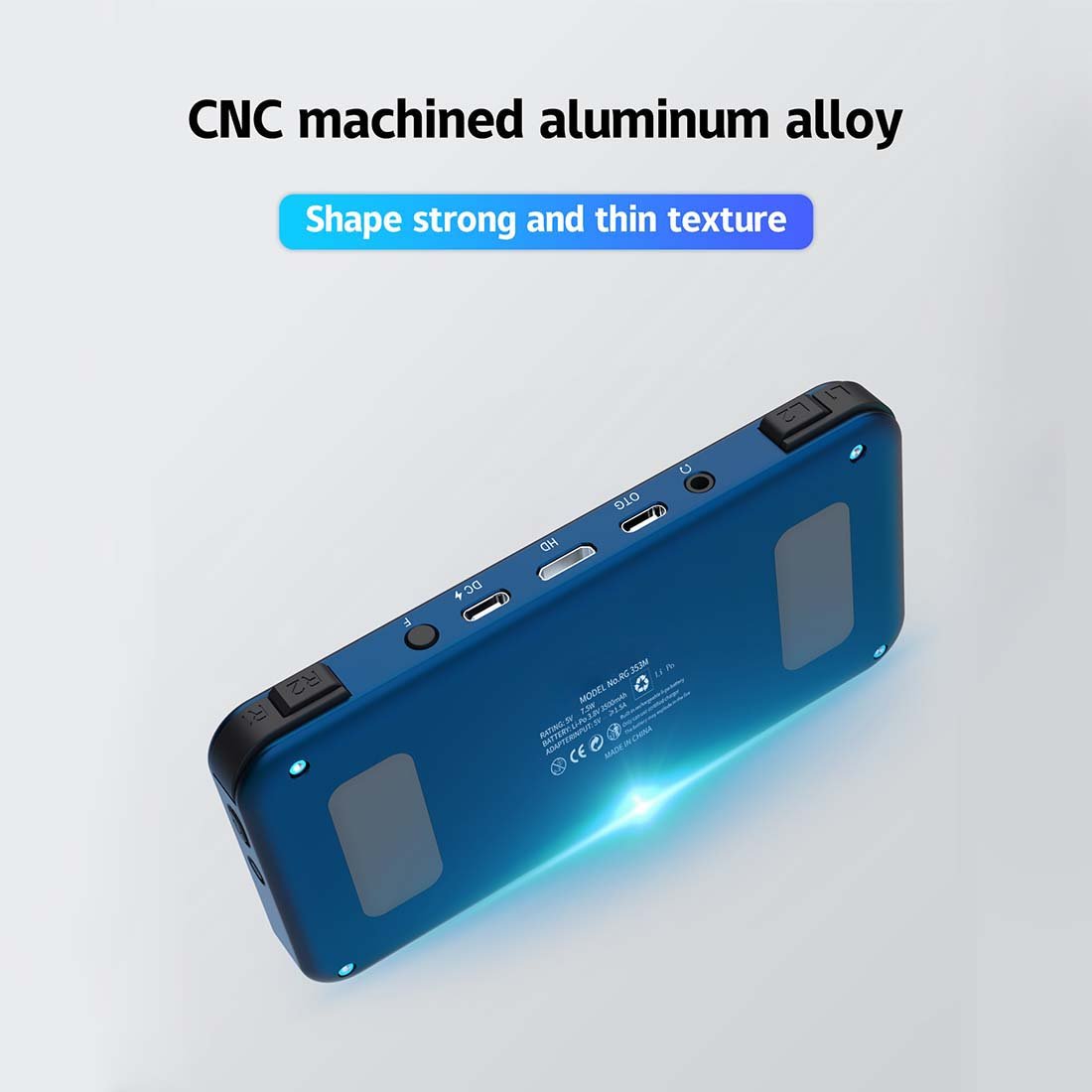 Anbernic RG353M Retro Handheld Game Console - CNC Aluminum Alloy Dual OS Android Linux 3.5" IPS Touchscreen HDMI Hall Joystick 3500mAh Gaming Handheld