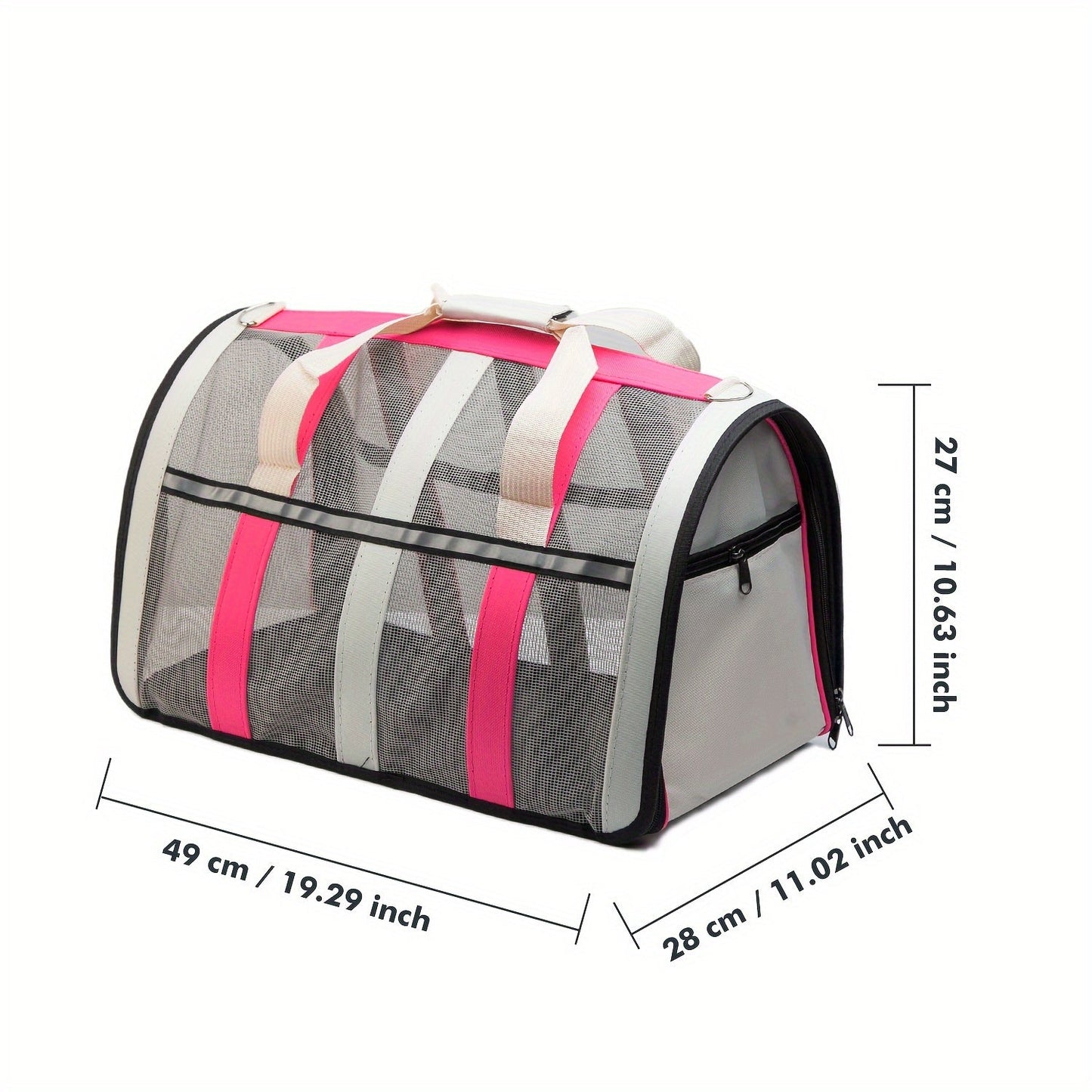 Foldable Pet Carrier Bag Breathable Mesh – Portable Soft Sided Tote for Cats & Small Dogs, Collapsible Travel Handbag, S/M/L, 7 Colors – Ideal for Vet Visits & Outdoor Trips