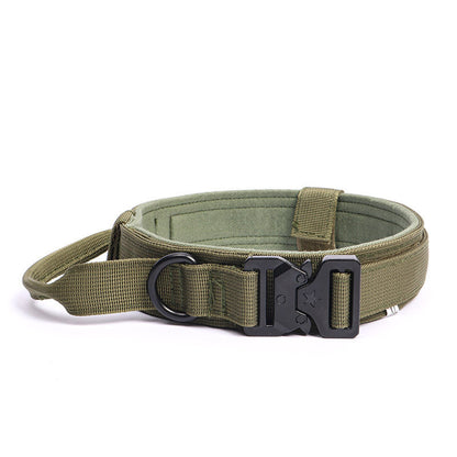 Tactical Dog Collar with Handle Quick-Release Metal Buckle Heavy Duty Nylon Wide Fit for Training Outdoor Adventures Medium Large Dogs M L XL 6 Colors