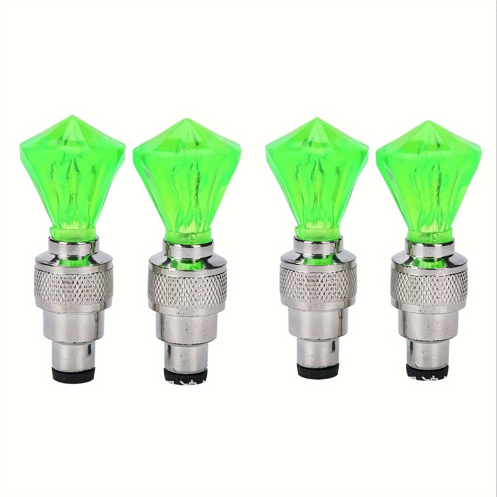 LED Breathing Light Tire Valve Caps – Running Horse & Wind Fire Wheel Light Effect for Car & Motorcycle Wheels