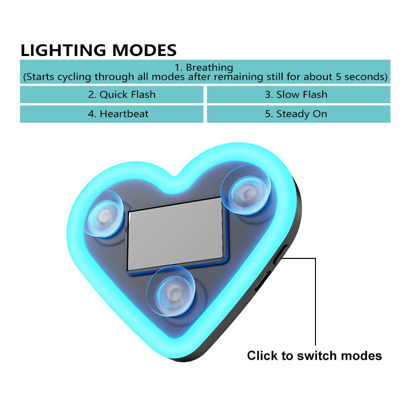 Set of 2 Car Interior Neon Heart Lights Available in Blue, Pink, Red, Ice Blue, Rechargeable Via Solar Or USB, Featuring 5 Lighting Modes, Perfect for Decorating Car Dashboards And Home Parties, an Ideal Gift for Couples During Halloween, Christmas