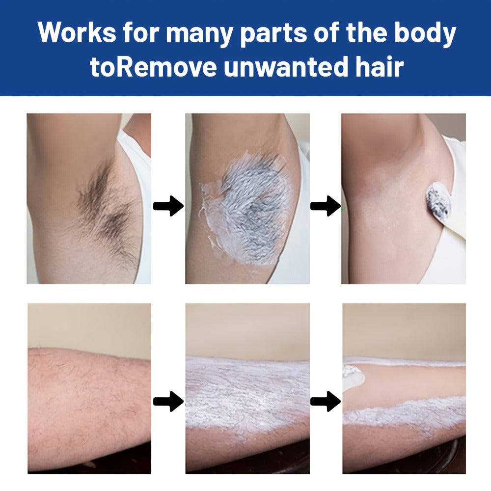Intimate Area Hair Removal Cream for Men with Plant-Based Squalane Fast-Acting Painless Depilatory for Groin Chest Back Body Sensitive Skin 50g 1-5 Pack Razor-Free Smooth Skin