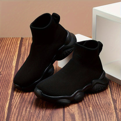 Kids Sock Sneakers - Breathable High-Top Running Shoes