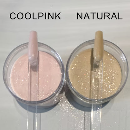 Acrylic Nail Powder 4oz Glitter Set 3 Colors Cool Pink Golden Natural for Nail Extensions Sculpting 3D Nail Art Formaldehyde Free No Lamp Needed Professional Kit