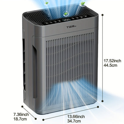 H13 HEPA Air Purifier for Large Room Up to 2500 Sq Ft | Double-Sided Washable Filter, PM2.5 Sensor, 22dB Ultra-Quiet | Air Cleaner for Dust, Pets, Smoke & Pollen | Bedroom & Home | White & Grey
