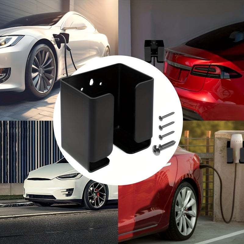 Charging Gun Holder Set, Charging Gun Wall Mount, Charger Nozzle Storage Bracket, Courtyard Parking Wall-mounted Charging Gun Organizer, Suitable for Various Electric Vehicle Charging Station Integrated Hook Accessories
