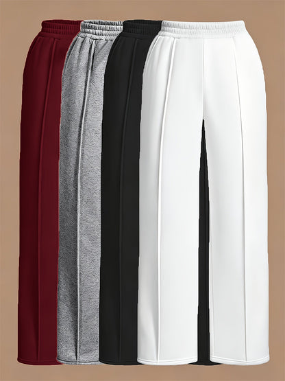Women's Jogger Pants - Elastic Waist With Pockets