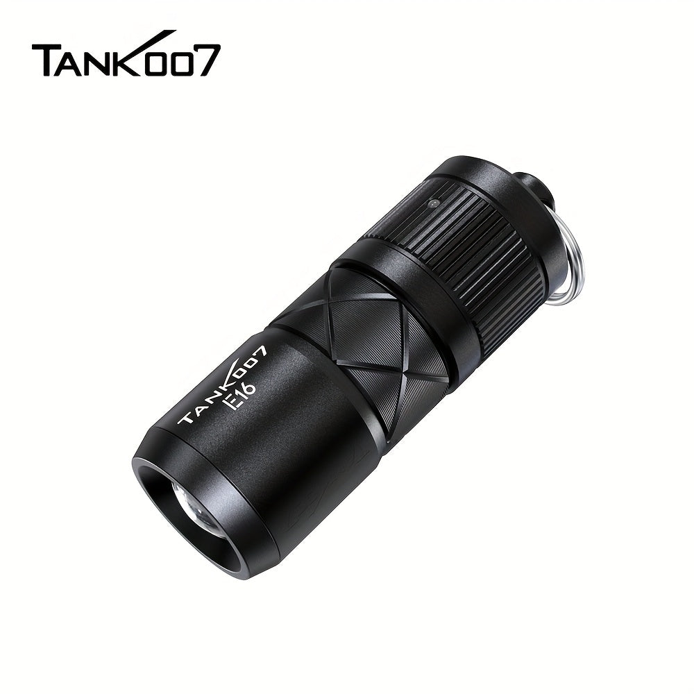Magnetic EDC Flashlight Tank 007 E16 – Type-C Rechargeable Mini Zoomable LED Torch, Lithium Polymer Battery, Compact Aluminum Alloy Design for Outdoor & Indoor Use