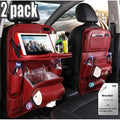 1/2pcs Upgraded Overhead Hanging Car Seatback with Partitioned Storage, Tray Table, Cup Holder, Umbrella & Computer Desk - Large Capacity Space-Saving Suitable for Car Interior Storage, Fits for Most Vehicles (Backseat)