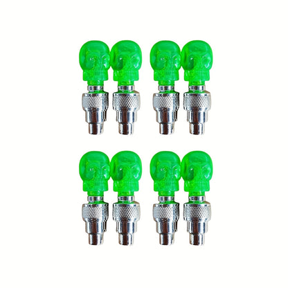 LED Breathing Light Tire Valve Caps – Running Horse & Wind Fire Wheel Light Effect for Car & Motorcycle Wheels
