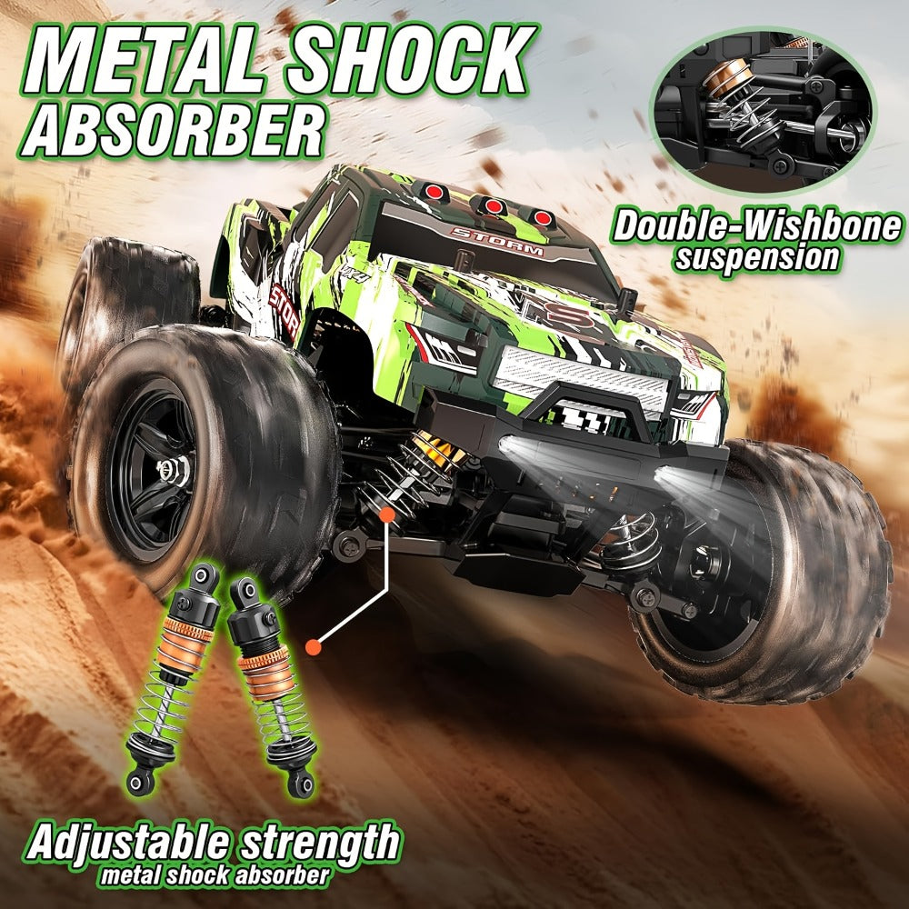 Alloy RC Truck for Kids 2.4GHz Off-Road Remote Control Car – All-Terrain Rechargeable Metal Body, Safe for Boys & Girls Ages 3 4 5 6 7, Best Birthday Easter Christmas Gift Toy