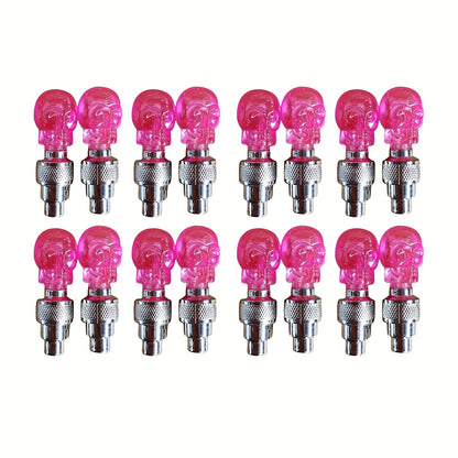 LED Breathing Light Tire Valve Caps – Running Horse & Wind Fire Wheel Light Effect for Car & Motorcycle Wheels