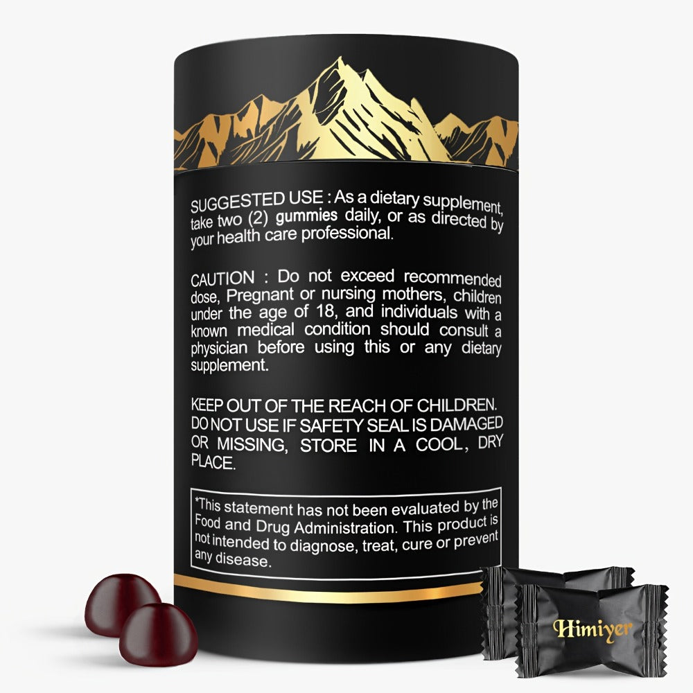 Pure Himalayan Shilajit Gummies with KSM-66 Ashwagandha, Ginseng & Gokshura – 85+ Trace Minerals, 75% Fulvic Acid | No Added Sugar | Energy & Vitality Supplement for Men & Women | 1 or 2 Bottles