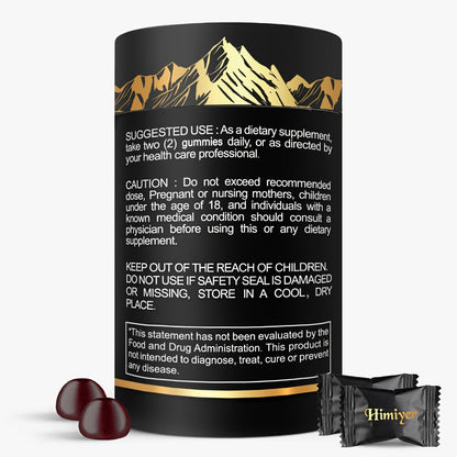 Pure Himalayan Shilajit Gummies with KSM-66 Ashwagandha, Ginseng & Gokshura – 85+ Trace Minerals, 75% Fulvic Acid | No Added Sugar | Energy & Vitality Supplement for Men & Women | 1 or 2 Bottles