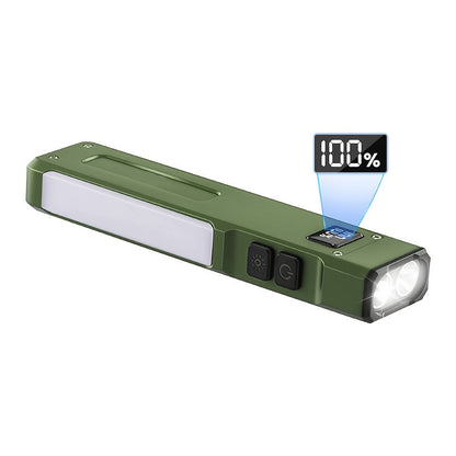 Magnetic LED Flashlight 9 Modes UV Side Light Digital Display 1500mAh Rechargeable Aluminum Torch for Home Emergency Camping