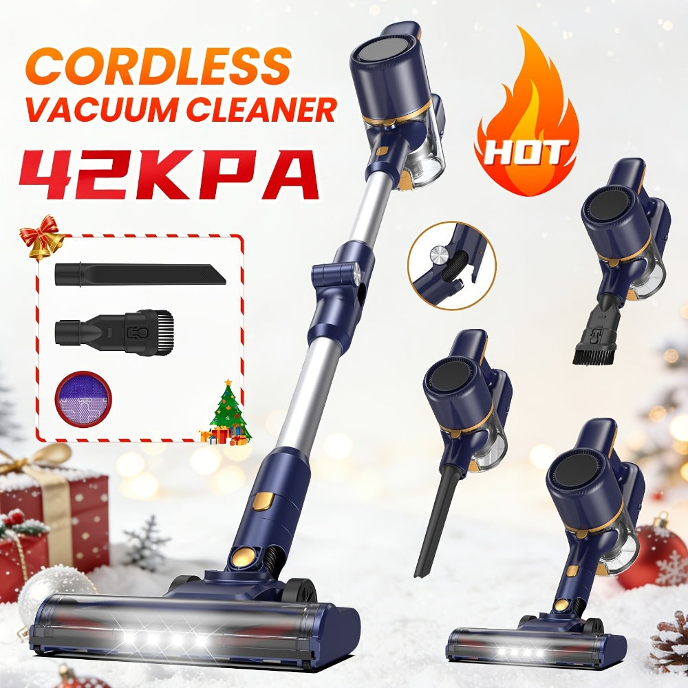 Cordless Vacuum Cleaner for Home – Corded & Cordless 2-in-1, 180° Foldable, LED Brush, High Suction, 40-Min Runtime, 38.58oz Dust Cup for Hardwood Floors, Seniors & Pregnant Women