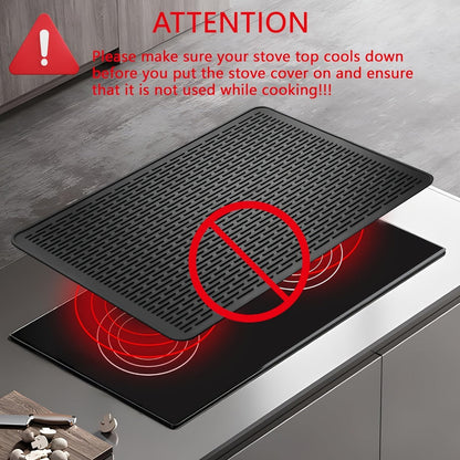 Silicone Stove Top Cover Mat 28"x20" - Heat Resistant Electric Stove Protector for Ceramic Glass Cooktop, Non-Slip Scratch Guard, Dishwasher Safe, Extra Large RV Range Cover, Multipurpose Kitchen Mat