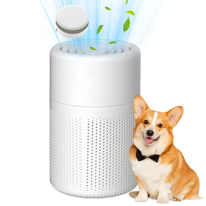 USB Negative Ion Air Purifier with Blue Light & Aromatherapy Box – Removes Dust, Smoke, Formaldehyde, VOCs & PM2.5, Type-C Powered Desktop Air Cleaner for Bedroom, Office & Bathroom, 50 m³/h Airflow