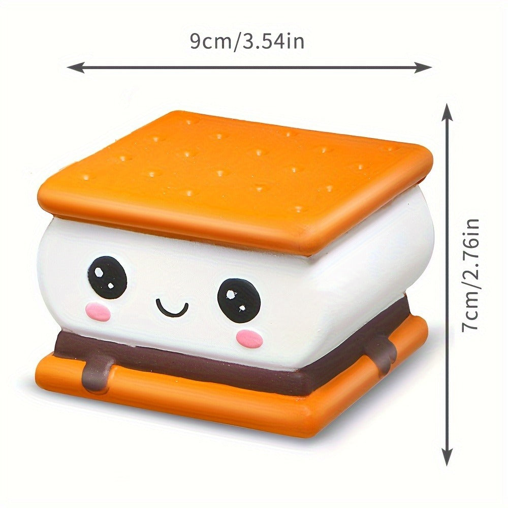 Chocolate Cookie Squishy Slow Rising Toy – Soft PU Sensory Fidget Squeeze Toy for Kids | Non-Toxic, Safe, Stress Relief | Butter & Chocolate Scented