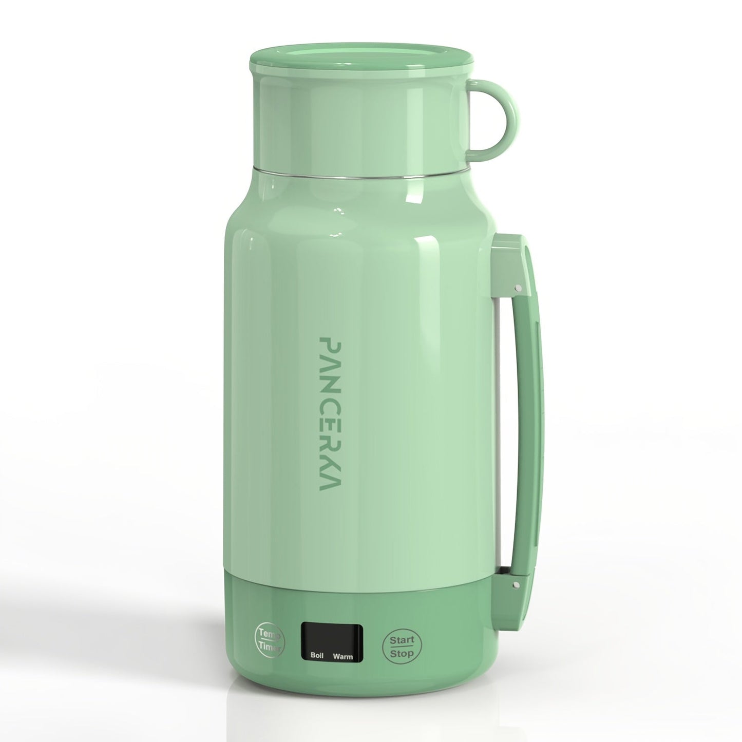 Portable Electric Kettle 400W – 1L 33.8oz Fast Heating 304 Stainless Steel Kettle with Smart Temperature Control, Boil & Warm Functions, Safe & Easy to Clean, Perfect for Travel & Home – Green, White