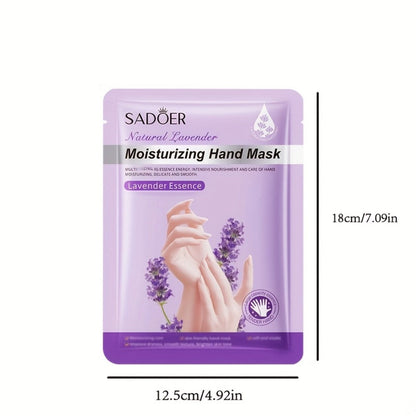 Moisturizing Hand Mask Gloves Glycerin & Lavender 4 & 8 Pairs — Natural Essential Oil Deep Hydrating Hand Spa Treatment, Hypoallergenic Individually Wrapped Hand Care Gift for Women with Dry Rough Hands