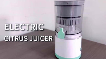 Portable USB Electric Citrus Juicer Press for Oranges Lemons Grapefruit Kiwi Removable Base Pulp Separation Fruit Juice Extractor for Travel Kitchen Green