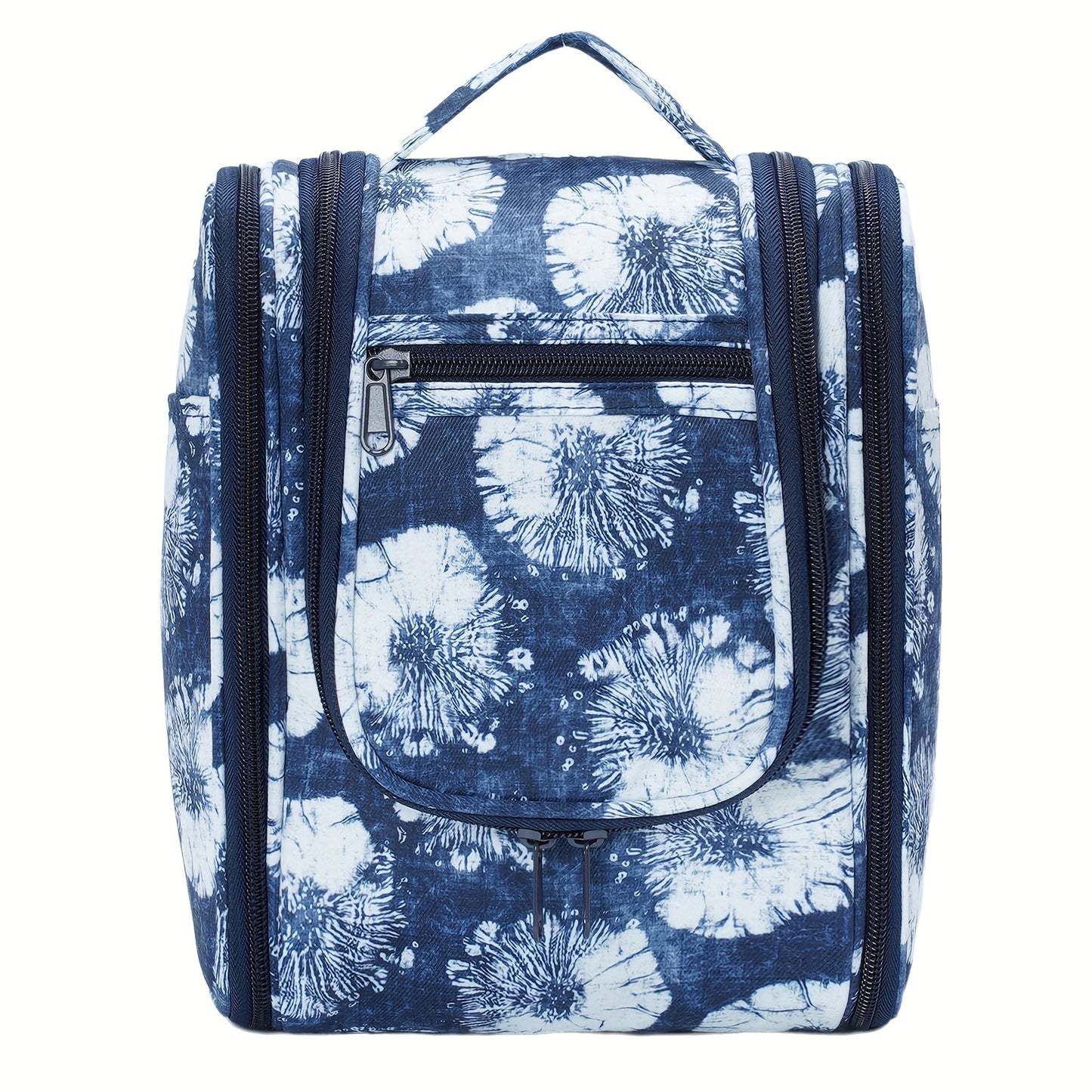 Hanging Toiletry Bag for Women Large Capacity Travel Makeup Organizer Bag with Hook Multi-Compartment Waterproof Cosmetic Pouch 16 Prints for Cruise Gym