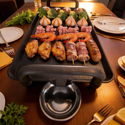 Electric Griddle with Non-Stick Coating - Large Submersible Cooking Surface, Make 15 Eggs at Once, Hassle-Free Cleanup, 2 Sizes Available - Perfect for Breakfast, Pancakes & Family Cooking