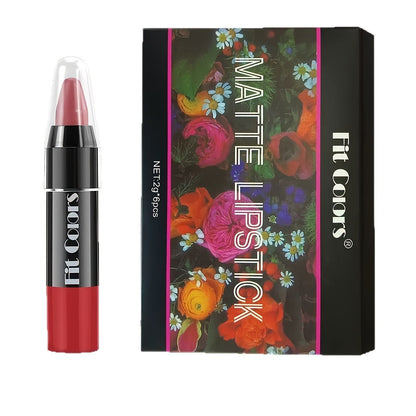 Squalane Crayon Lipstick Set 6 Pcs – Matte & Glossy Moisturizing Lip Pencil with Volumizing Formula, Long Lasting Easy Color Lip Liner for All Skin Types, Great Gift for Women