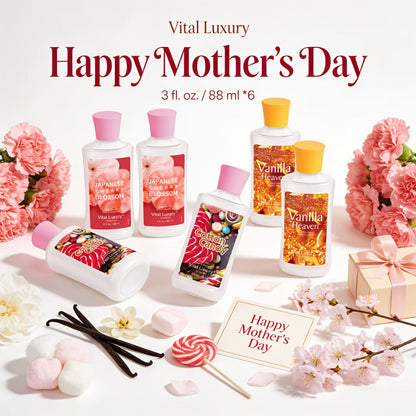 Scented Body Lotion & Hand Cream Vitamin C Glycerin Deep Moisturizing - Japanese Cherry Blossom Vanilla Cotton Candy Dry Skin Hydrating Lotion Women Men All Skin Types Gift