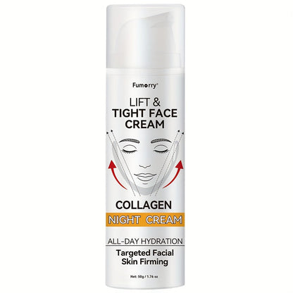 Snail Mucin Collagen Night Cream Firming Lifting Tightening Hydrating Moisturizing Anti-Aging Face Cream Soft Elastic Skin All Skin Types Women 50g 1.76oz
