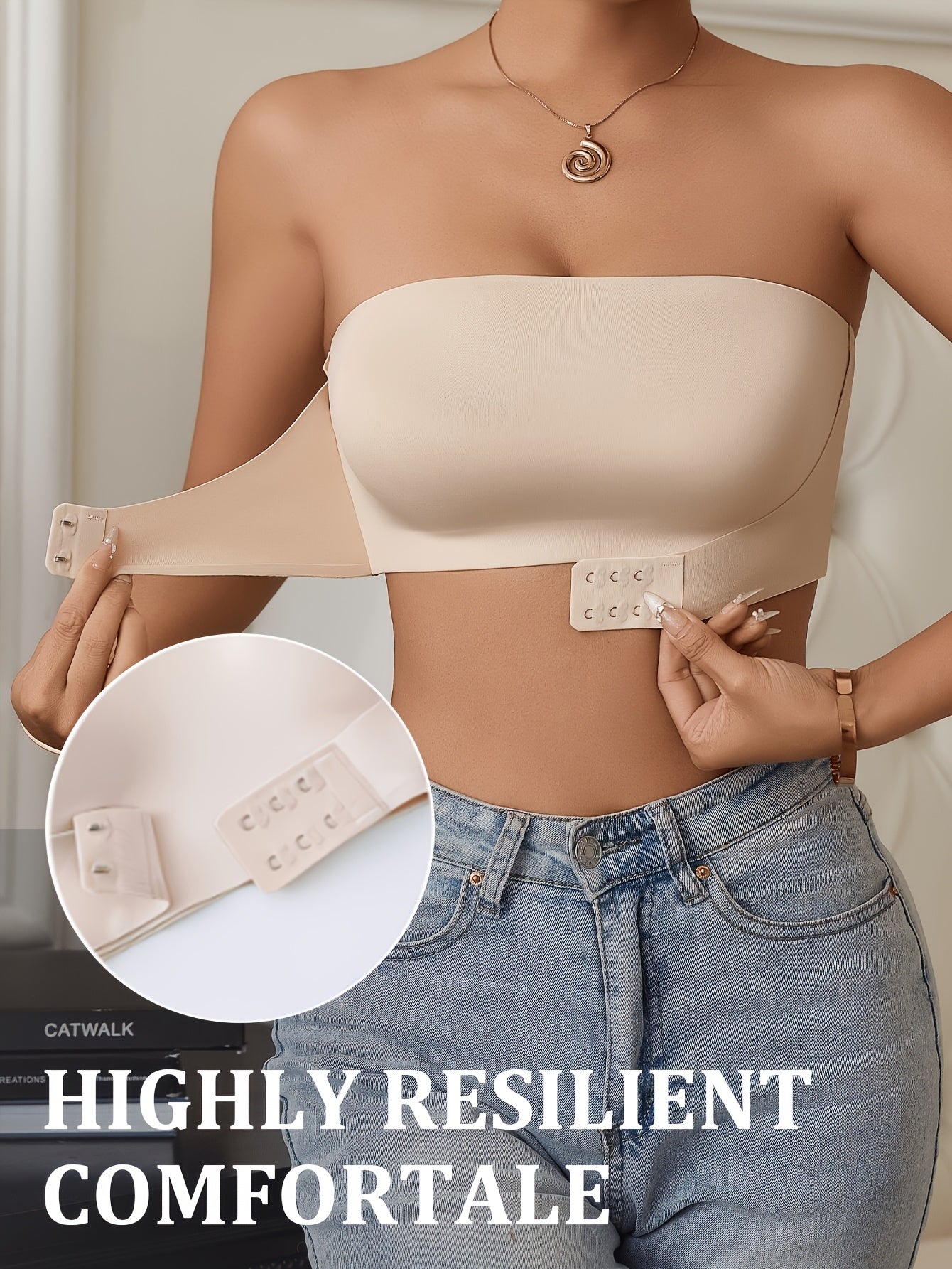 Women's Strapless Bra - Seamless Support 536677