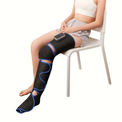 Leg Massager with Heat – Full Leg Air Compression Massager, 4 Modes Wireless Charging, Large Display, Breathable Wrap for Thighs, Shins, Knees, Ankles & Feet, Relief for Swelling, Circulation & Fatigue