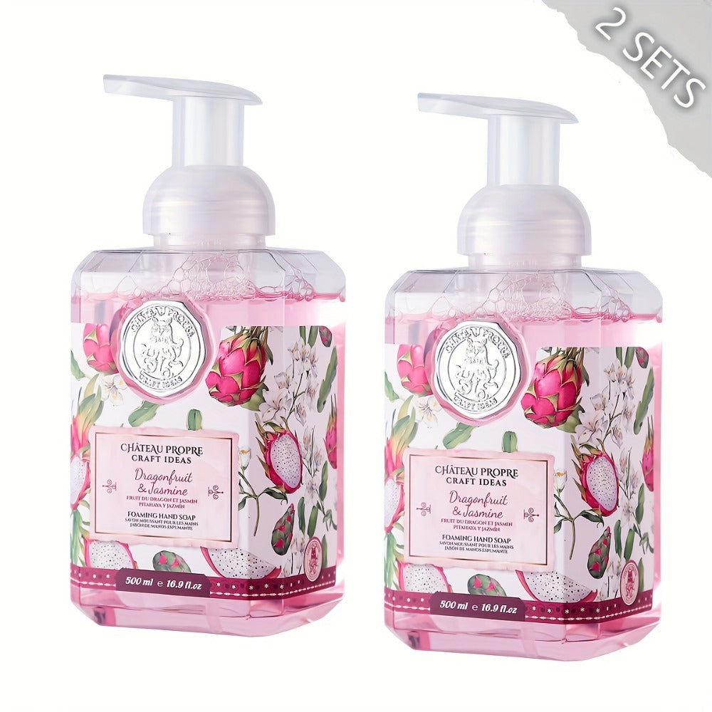 Moisturizing Foaming Hand Soap 500ml with Coconut Oil – Cruelty-Free Foam Soap for Bathroom & Kitchen | 8 Fresh Scents: Vanilla, Citrus, Guava, Coconut, Jasmine & More | 1pc or 2pcs Gift Set