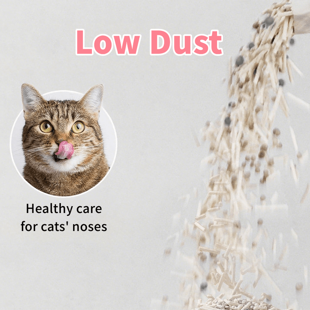 Tofu Cat Litter 5-in-1 Flushable Clumping - All For Paws White Blossom Yucca Enhanced Formula, Low Dust Rapid Clumping Odor Control, Natural Plant-Based Cat Litter, 2/4/6 Pack