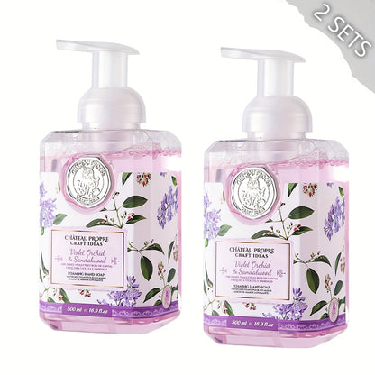 Moisturizing Foaming Hand Soap 500ml with Coconut Oil – Cruelty-Free Foam Soap for Bathroom & Kitchen | 8 Fresh Scents: Vanilla, Citrus, Guava, Coconut, Jasmine & More | 1pc or 2pcs Gift Set