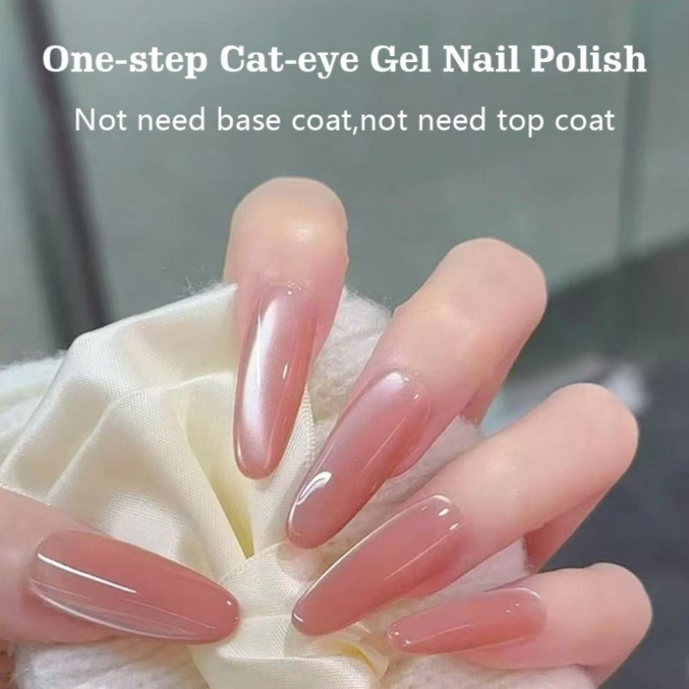 Magnetic Cat Eye Gel Nail Polish Pen 3-in-1 All-in-One Base Coat Color Top Coat - Ultra-Bright High-Saturation Polygel, Long-Lasting Chip-Resistant DIY Nail Art for Women, Salon & Home Use