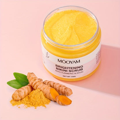 Glycolic Acid Bikini Area Scrub 150g – Kojic Acid & Turmeric Exfoliating Paste, Brightening Treatment for Dark Spots, Ingrown Hairs, Hyperpigmentation, Smooth Radiant Skin for Women
