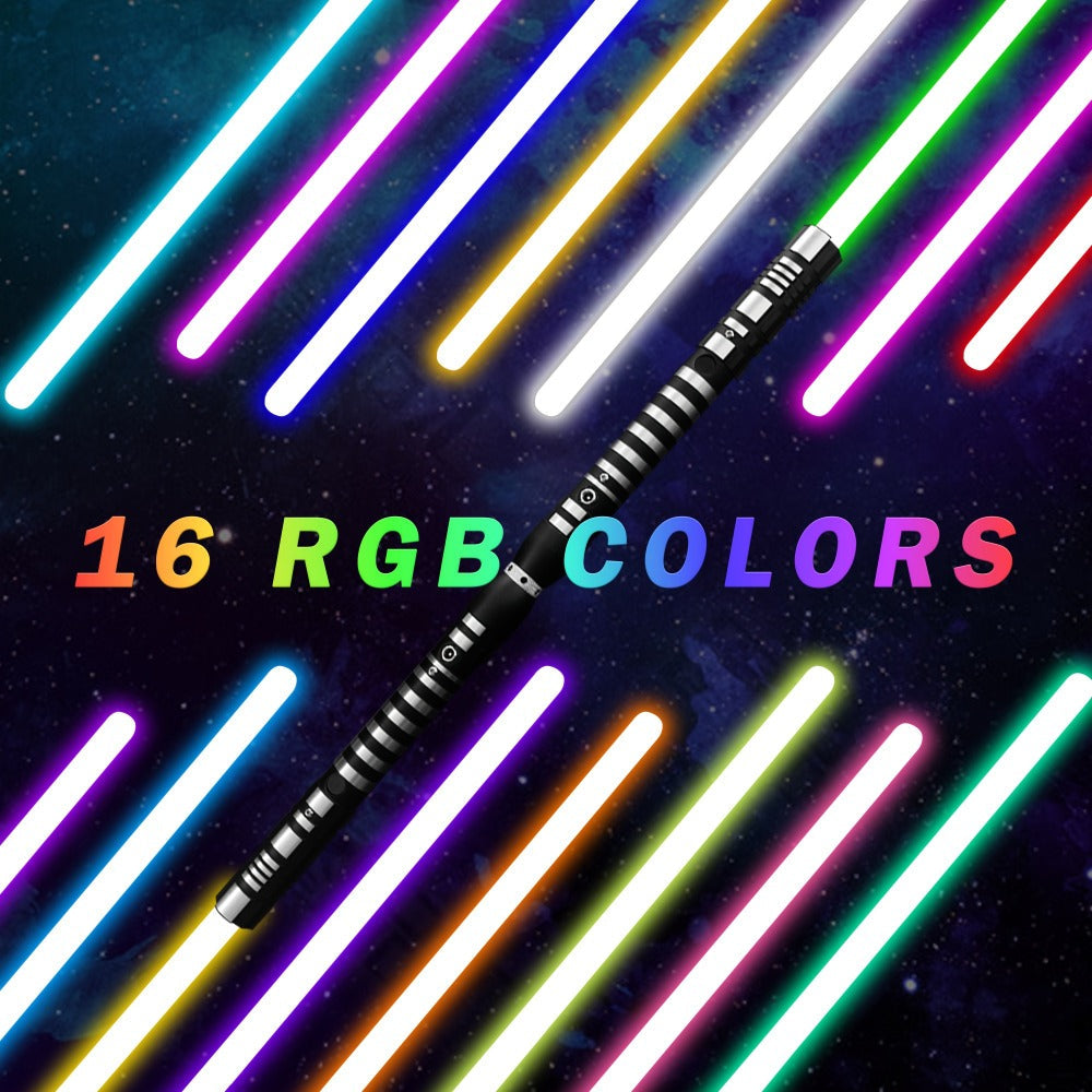 Light Up Dueling Saber 78" with 16 Color Lights & 3 Movie Sounds – 2-in-1 Dark Phantom Sword Single or Double Player – Halloween Cosplay Birthday Christmas Party Gift