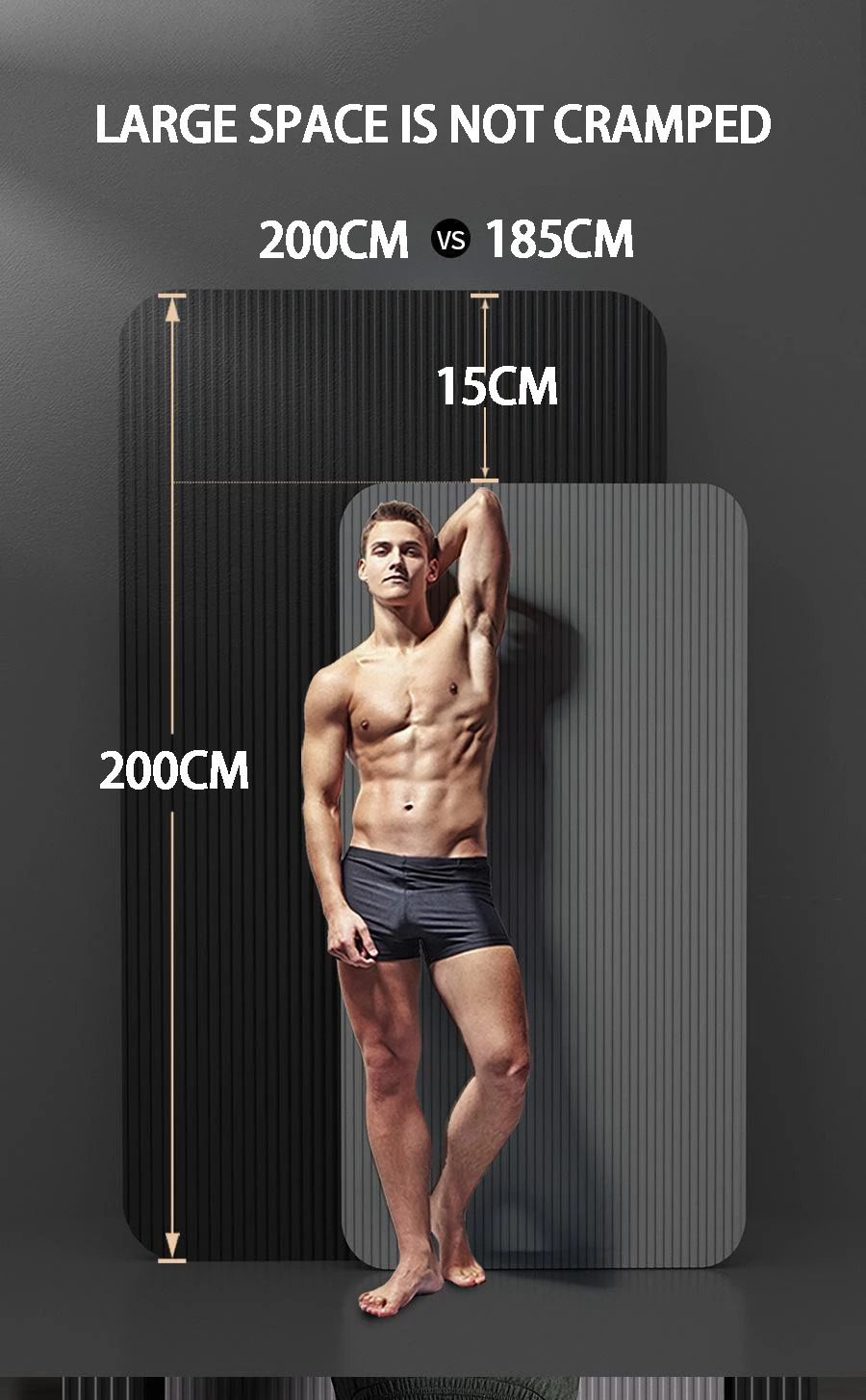 Extra Thick Yoga Mat 20mm – Extra Long 79 x 35 Inch Non-Slip Exercise Mat for Men, High-Density Cushioning for Pilates, Fitness, Stretching & Home Gym Workouts