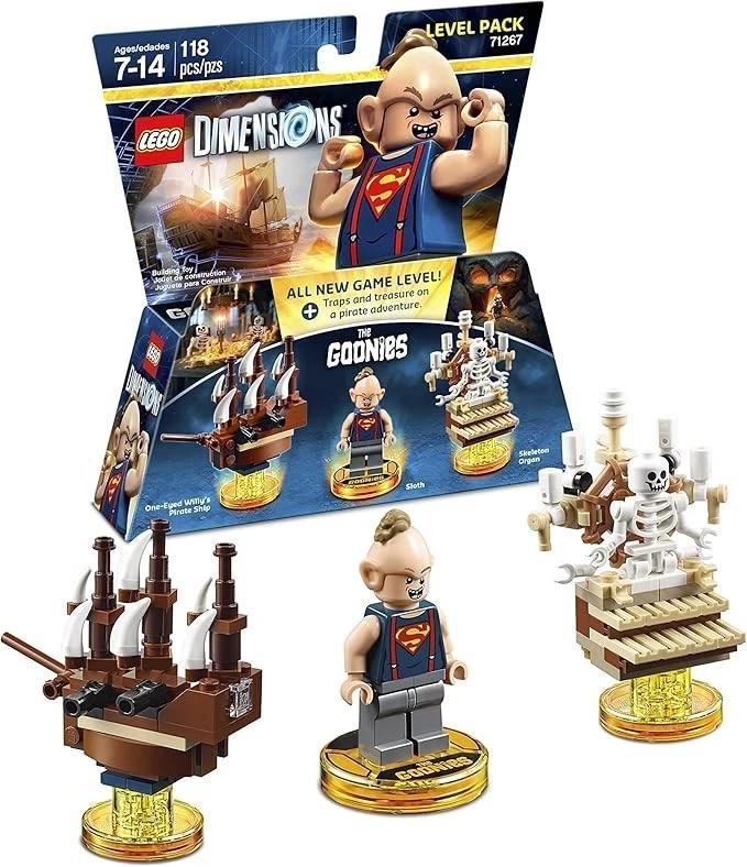 LEGO Dimensions Goonies Level Pack 71267 – Sloth Minifigure Included, 118-Piece Video Game Expansion Kit, Compatible with LEGO Toy Pad, Collectible 2017 Edition for Kids Ages 7-14 & Fans