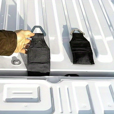 EZ Bed Tie-Downs (2pcs) - Heavy-Duty Truck Bed Anchors | Up to 100 Lbs Tensile Strength | Secure Cargo Straps, Ratchet Straps, Tie-Down Straps | Compatible with Pickup Trucks, Trailers, SUVs | Easy Installation | Truck Bed & Trailer Accessories | R
