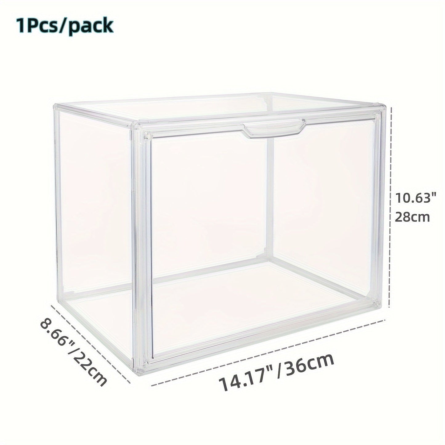 Clear Display Case Set of 3 – Dustproof Transparent Storage Box Organizer for Collectibles, Car Models, Action Figures & Show Display | Collector Display Cases for Adults & Kids