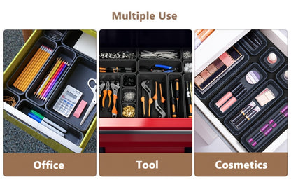 Tool Box Organizer Tray Dividers – 67 or 21 Pcs Toolbox Drawer Organizer Storage Trays for Rolling Tool Chest, Workbench Cabinet, Screws, Nuts, Bolts & Small Parts, Multiple Colors