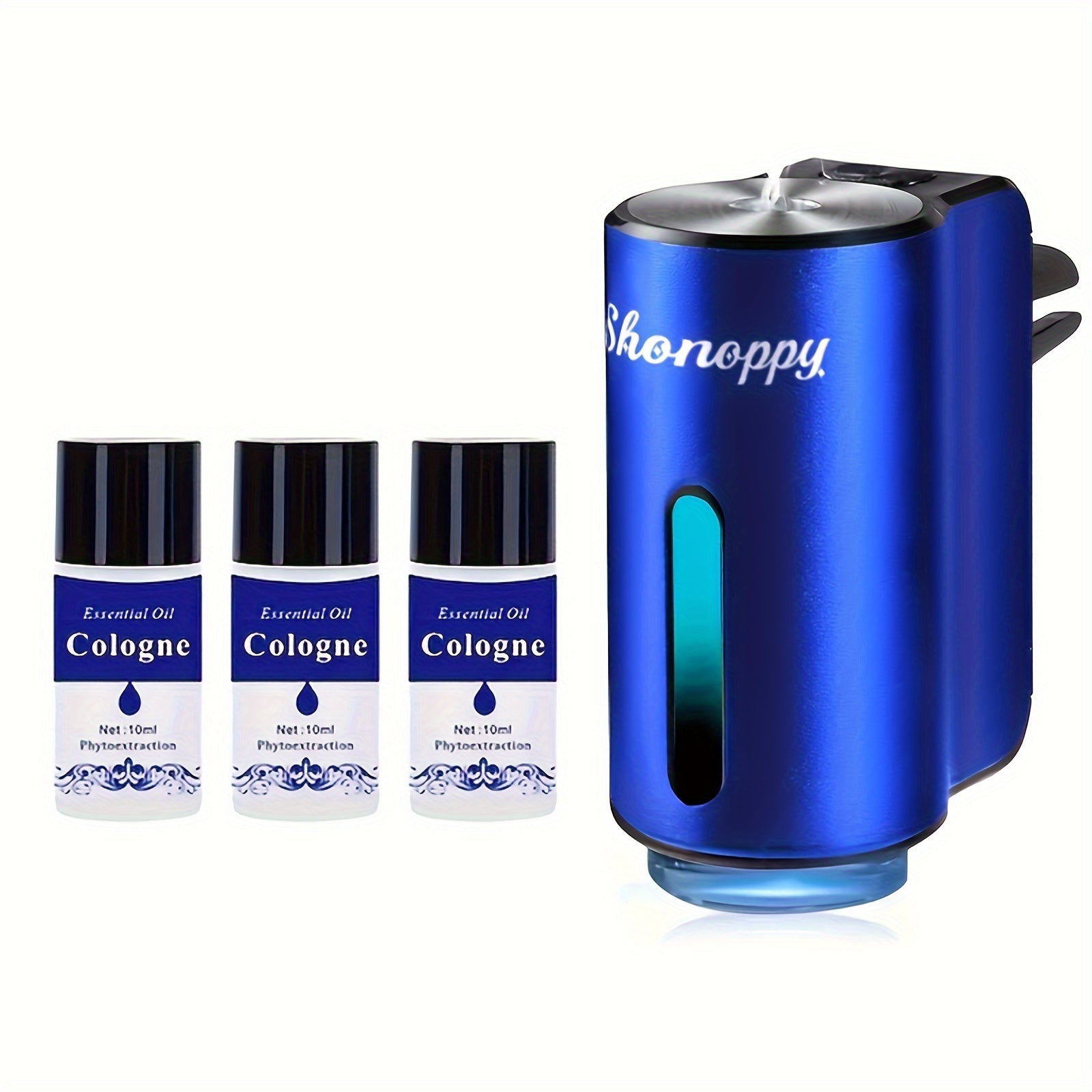 (Accessory 3/10/20 Bottles 0.34oz Essential Oils Sold Separately)Smart Car Air Freshener Aroma Diffuser with 3/6/10/20pcs Essential Oils, Premium Quality, Compact Design, for Car Experience