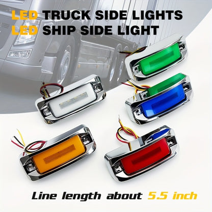LED Car Side Marker Lights – Strobe Warning Flashing Signal Light for Truck Car Night Driving Safety, High/Low Brightness, 2pcs (Red/Yellow/Blue/Green/White)