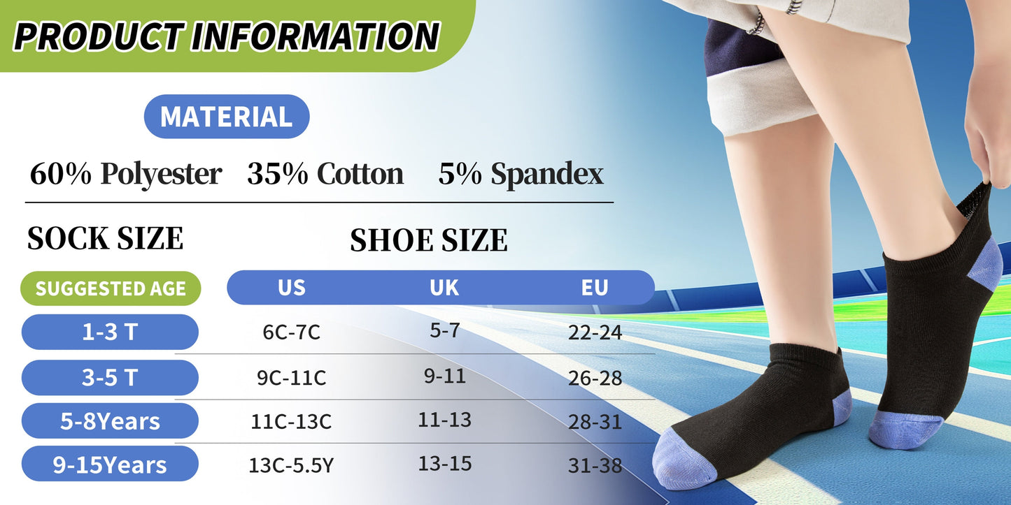 Kids' Athletic Ankle Socks - 20-Pair Pack