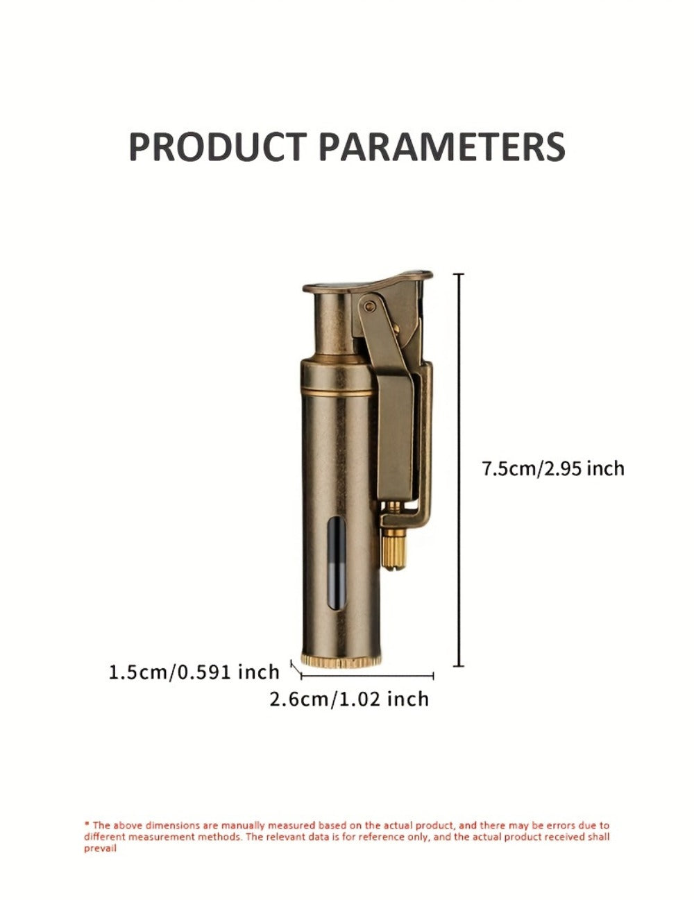 Retro Copper Kerosene Lighter – Pure Copper Vintage Flip Top One-Click Ignition Lighter, Nostalgic Personality Design, Windproof Refillable Kerosene Lighter, Unique Gift for Men Friends (Kerosene Not Included)