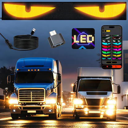 Flexible LED Scrolling Sign – APP-Controlled Programmable Display, Scrolling Text & Animation, Color-Changing, USB Powered for Car, Store & Indoor Use