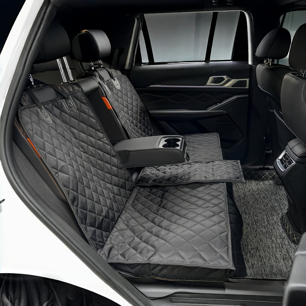 Back Seat Cover, Split Bench for Cars, Trucks, Suvs, Easy Cleanup Car Seat Protector, Compatible for Armrest, Washable, Non-Slip Rear Seat Cover